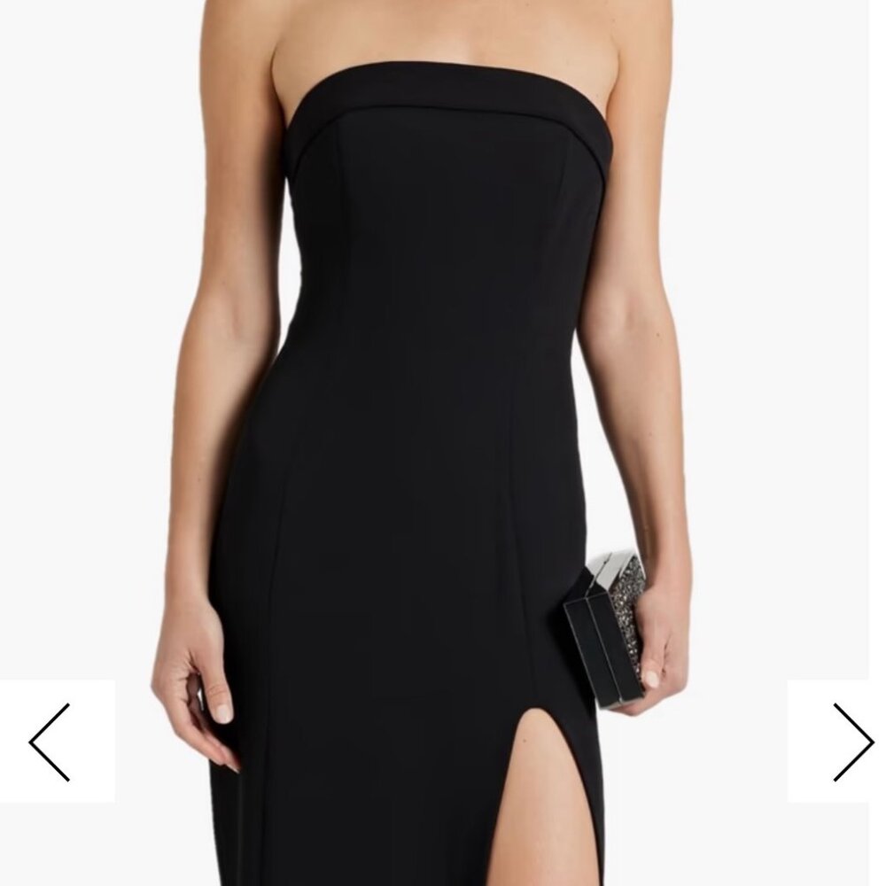 Nicholas Adiba Strapless Crepe Midi Dress